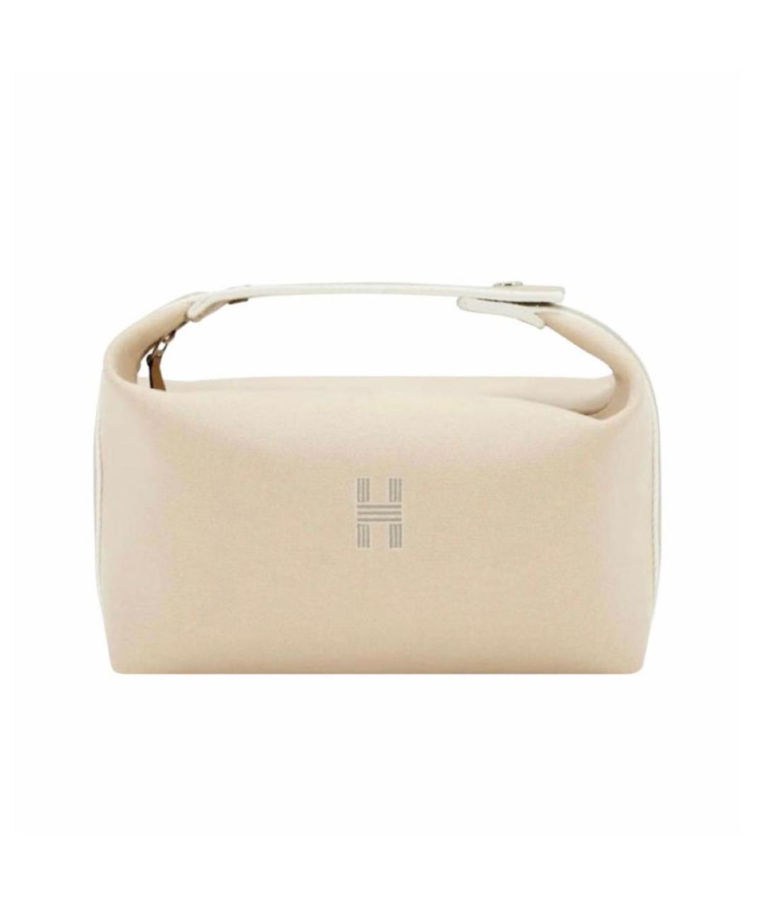 HERMES Бежевая косметичка, фото 1