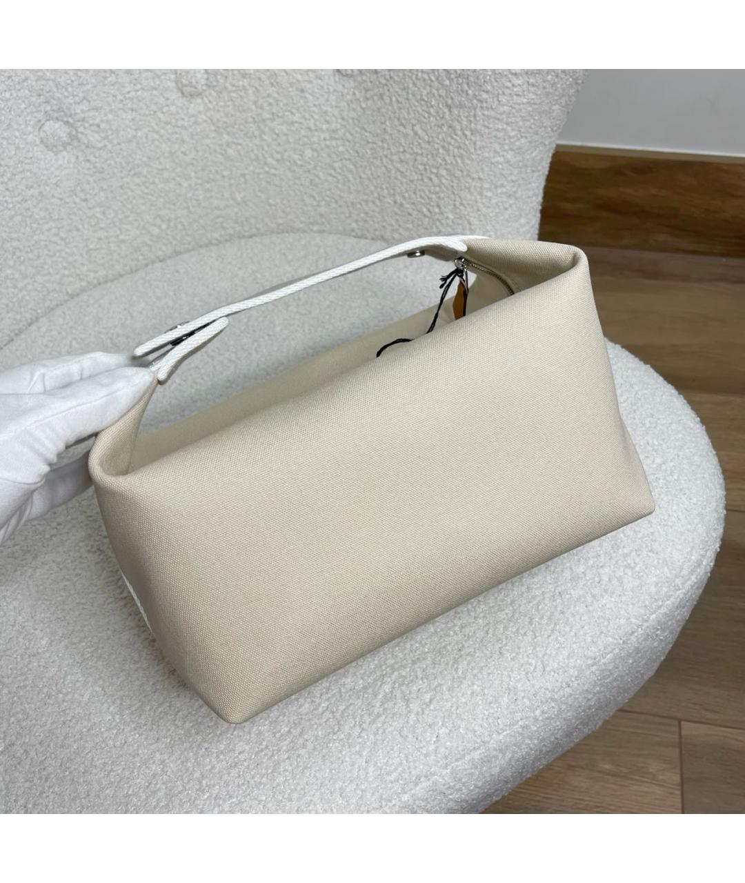 HERMES Бежевая косметичка, фото 3