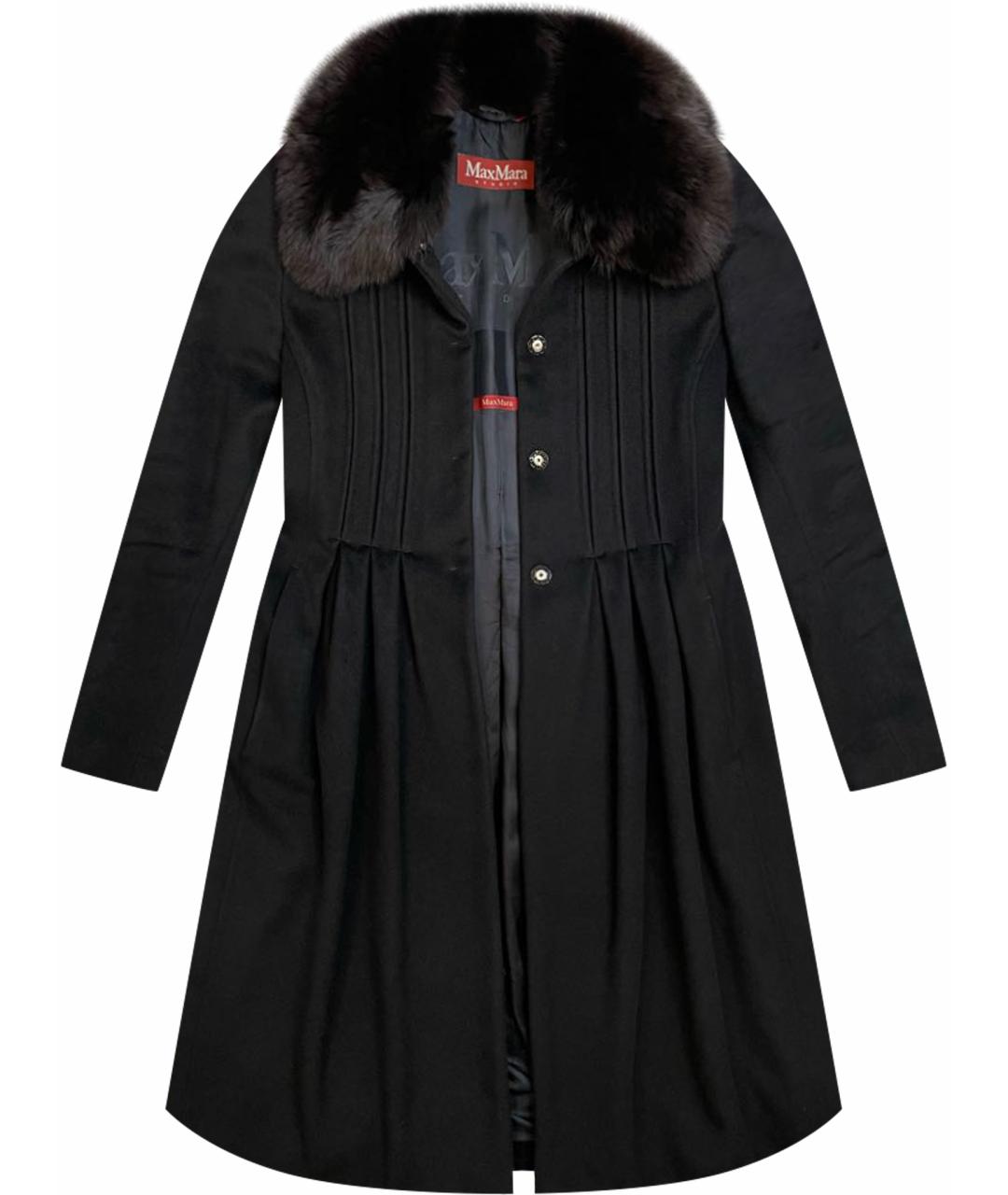 MAX MARA Черное шерстяное пальто, фото 1