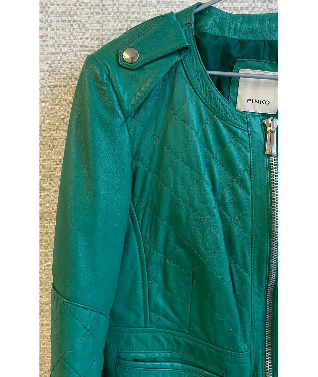 PINKO Зеленая полиэстеровая куртка, фото 5