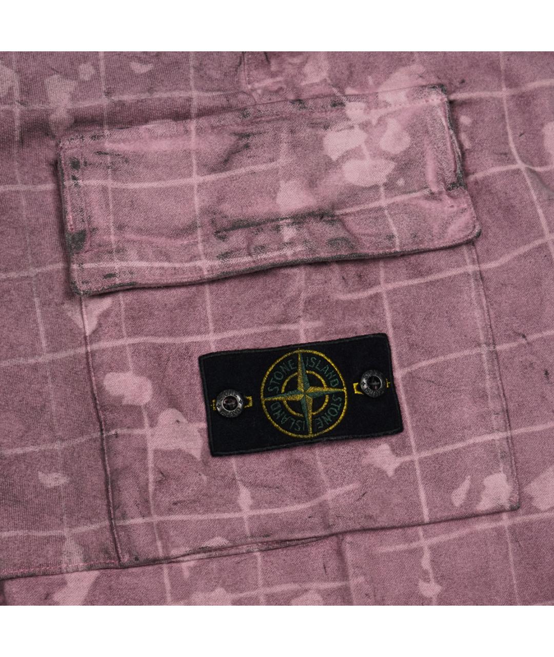 STONE ISLAND Розовые хлопковые повседневные брюки, фото 6