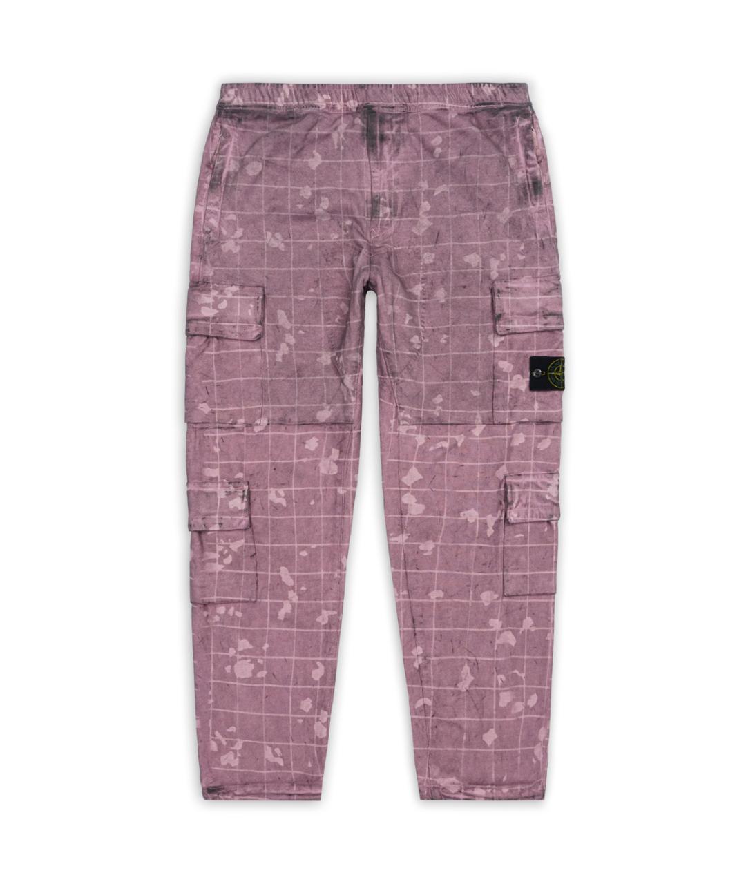 STONE ISLAND Розовые хлопковые повседневные брюки, фото 1