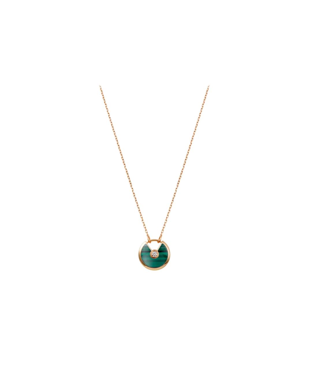 CARTIER Зеленая подвеска из розового золота, фото 1