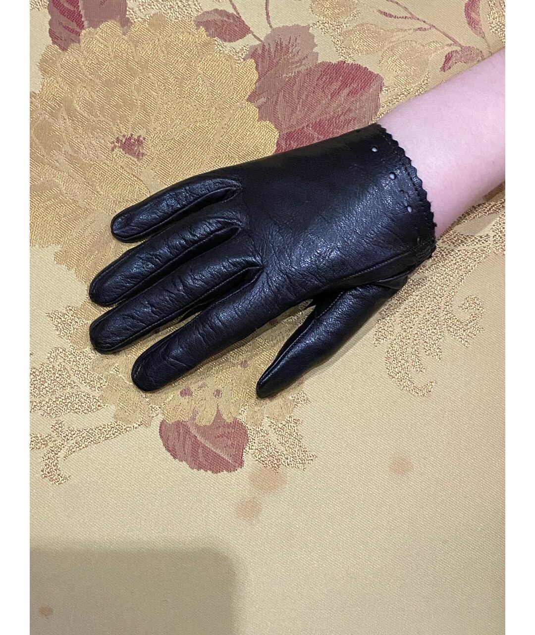 COSTUME NATIONAL Черные кожаные перчатки, фото 3