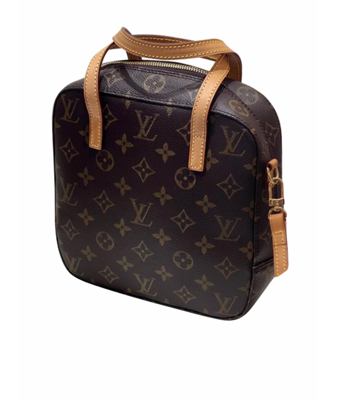 LOUIS VUITTON Коричневая кожаная сумка с короткими ручками, фото 1