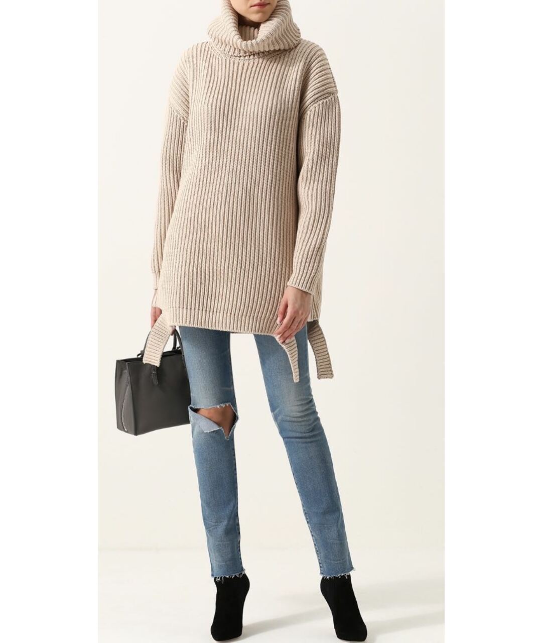 BALENCIAGA Голубые хлопко-эластановые джинсы слим, фото 6