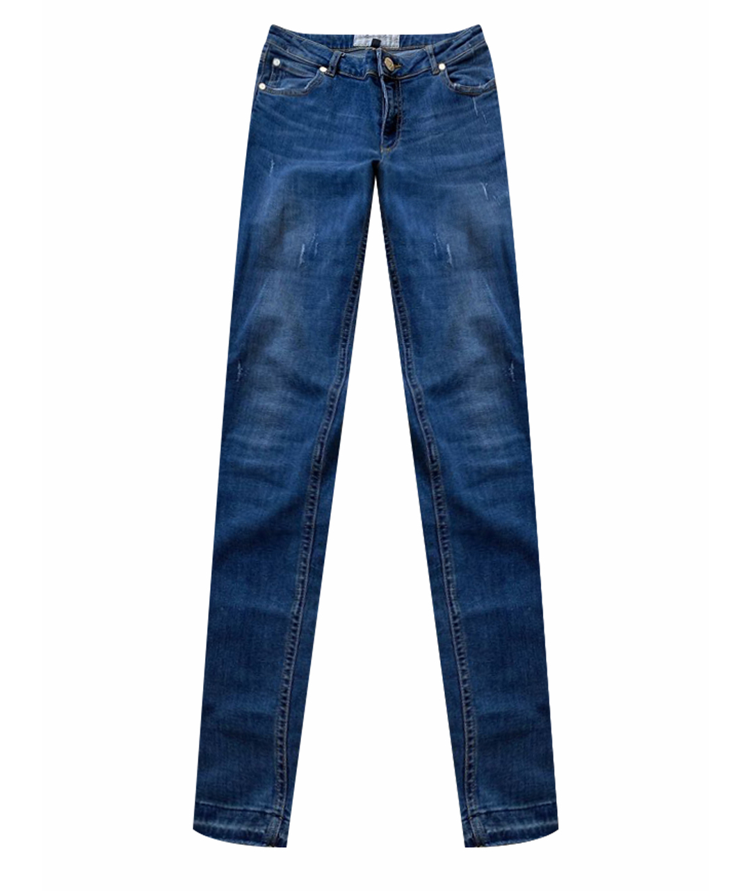 TWIN-SET Голубые хлопко-эластановые джинсы слим, фото 1