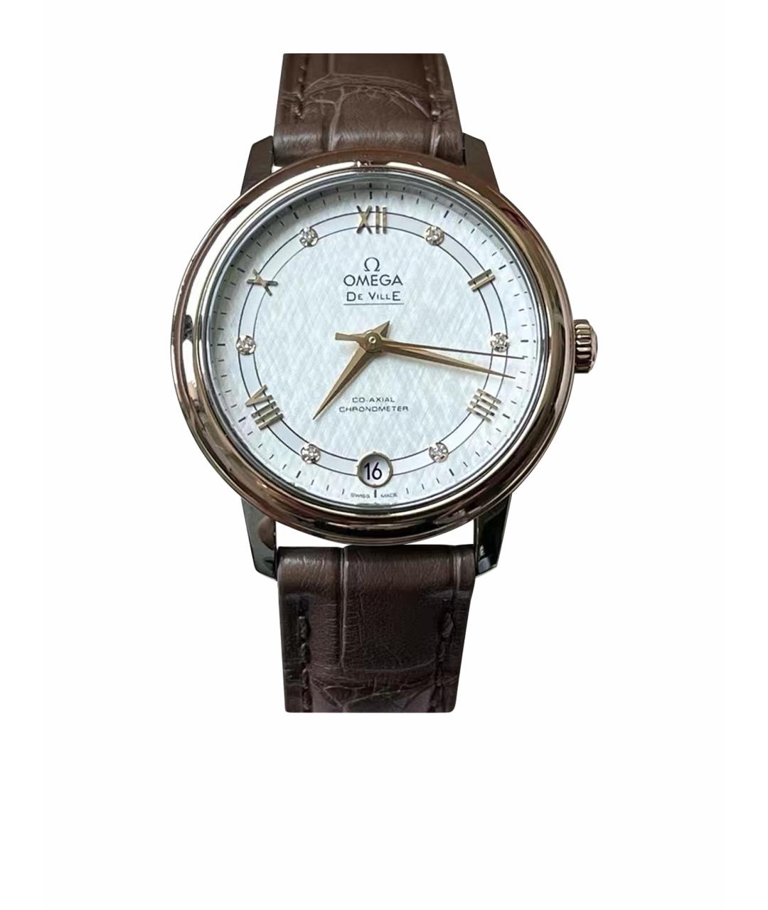 OMEGA Белые часы из розового золота, фото 1