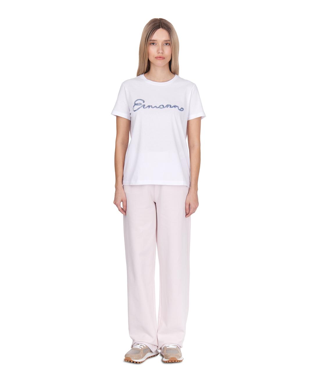 EMPORIO ARMANI Розовые хлопковые спортивные брюки и шорты, фото 3