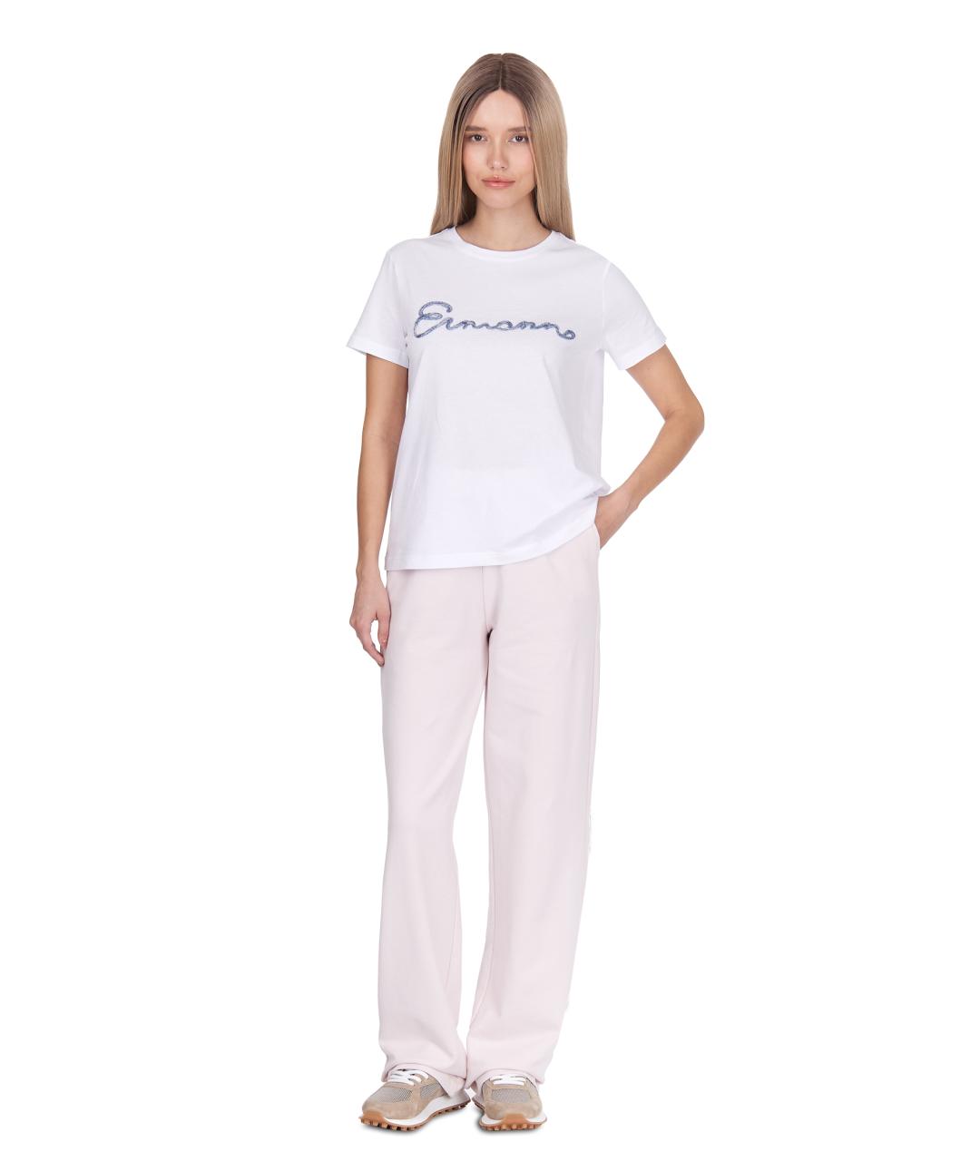 EMPORIO ARMANI Розовые хлопковые спортивные брюки и шорты, фото 2