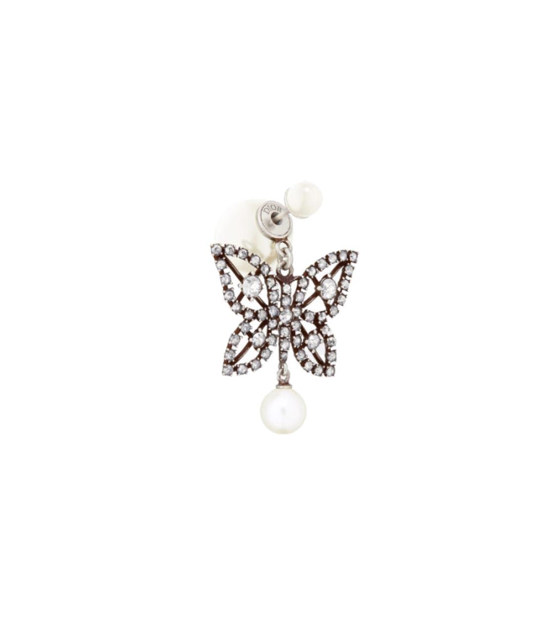 CHRISTIAN DIOR Серебряные металлические серьги, фото 3