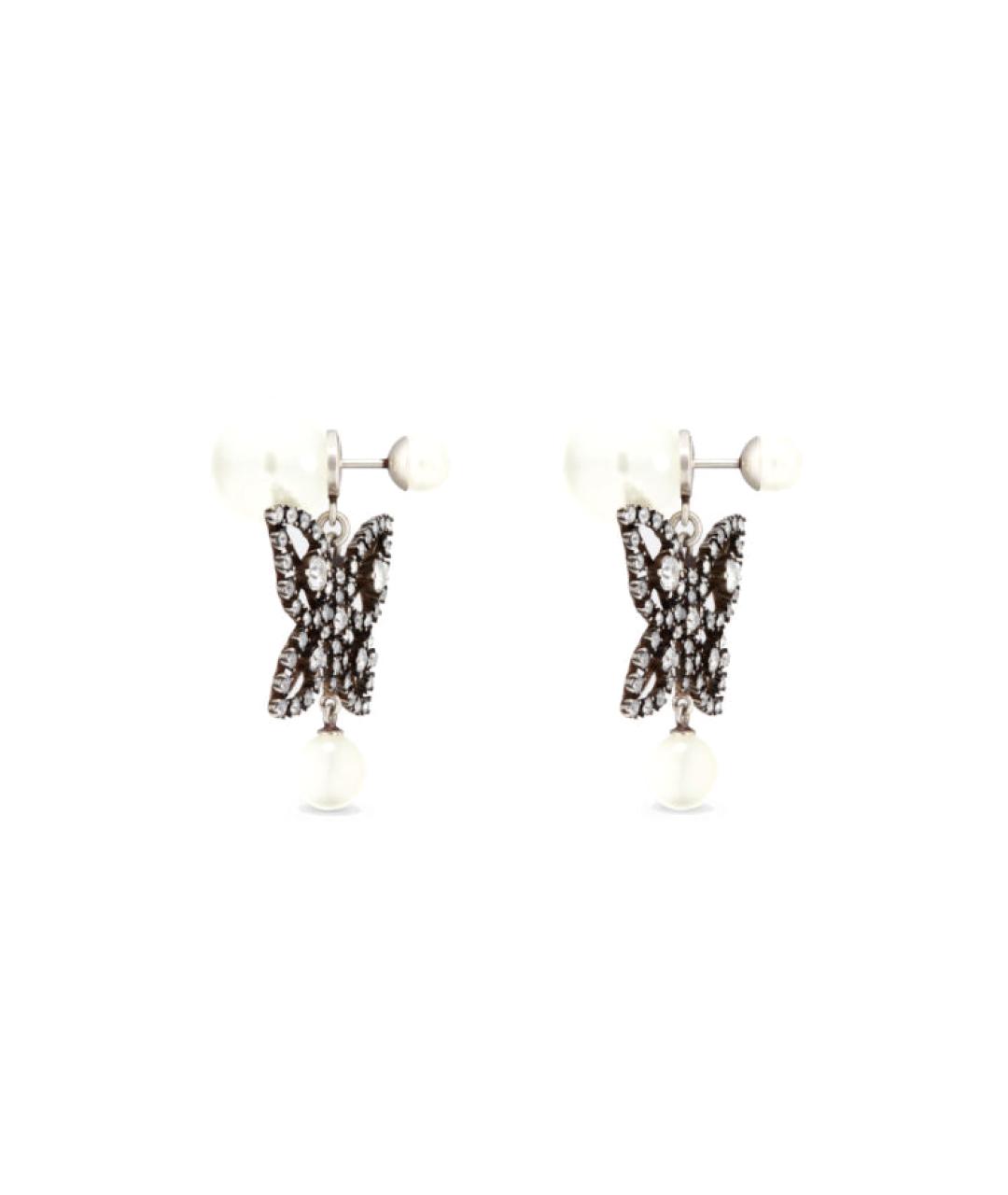CHRISTIAN DIOR Серебряные металлические серьги, фото 2