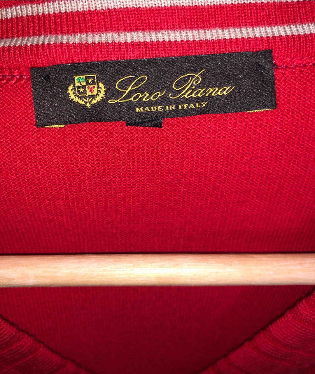LORO PIANA Красный хлопковый джемпер / свитер, фото 3