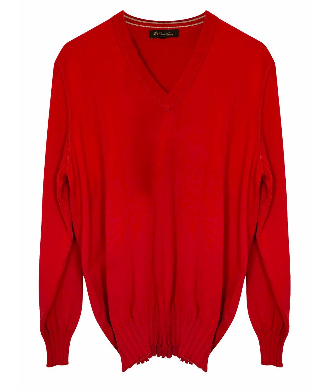 LORO PIANA Красный хлопковый джемпер / свитер, фото 1