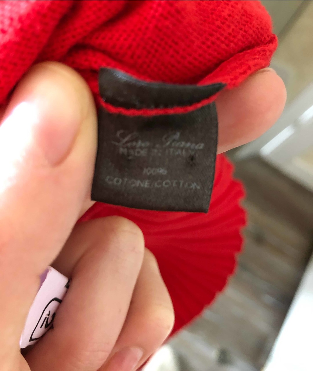 LORO PIANA Красный хлопковый джемпер / свитер, фото 7