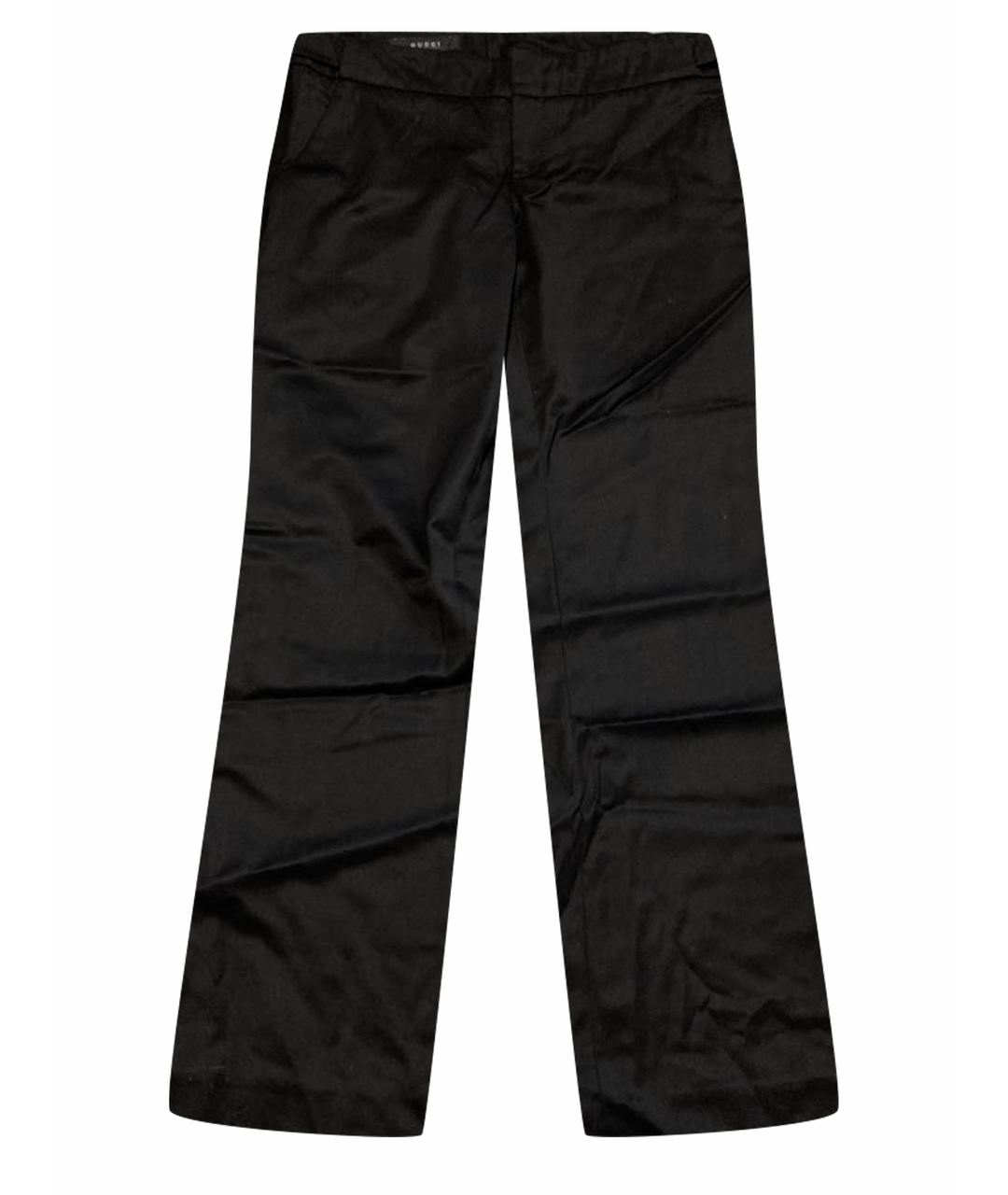 GUCCI Черные шерстяные прямые брюки, фото 1