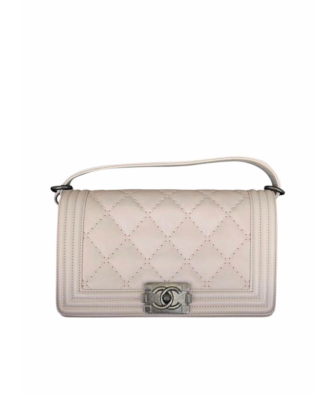 CHANEL Бежевая кожаная сумка через плечо, фото 1