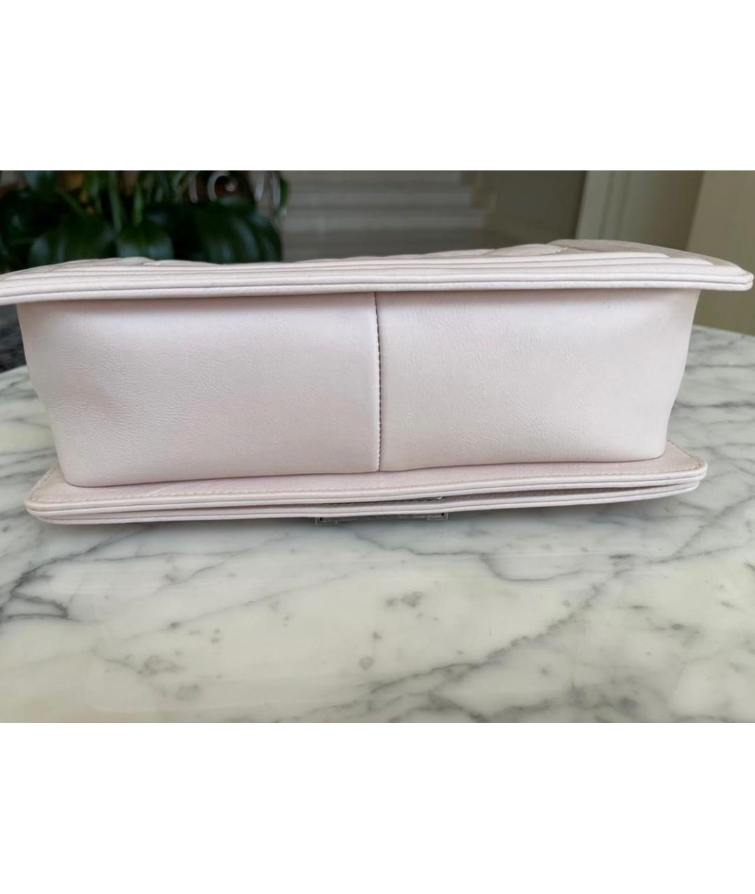 CHANEL Бежевая кожаная сумка через плечо, фото 7