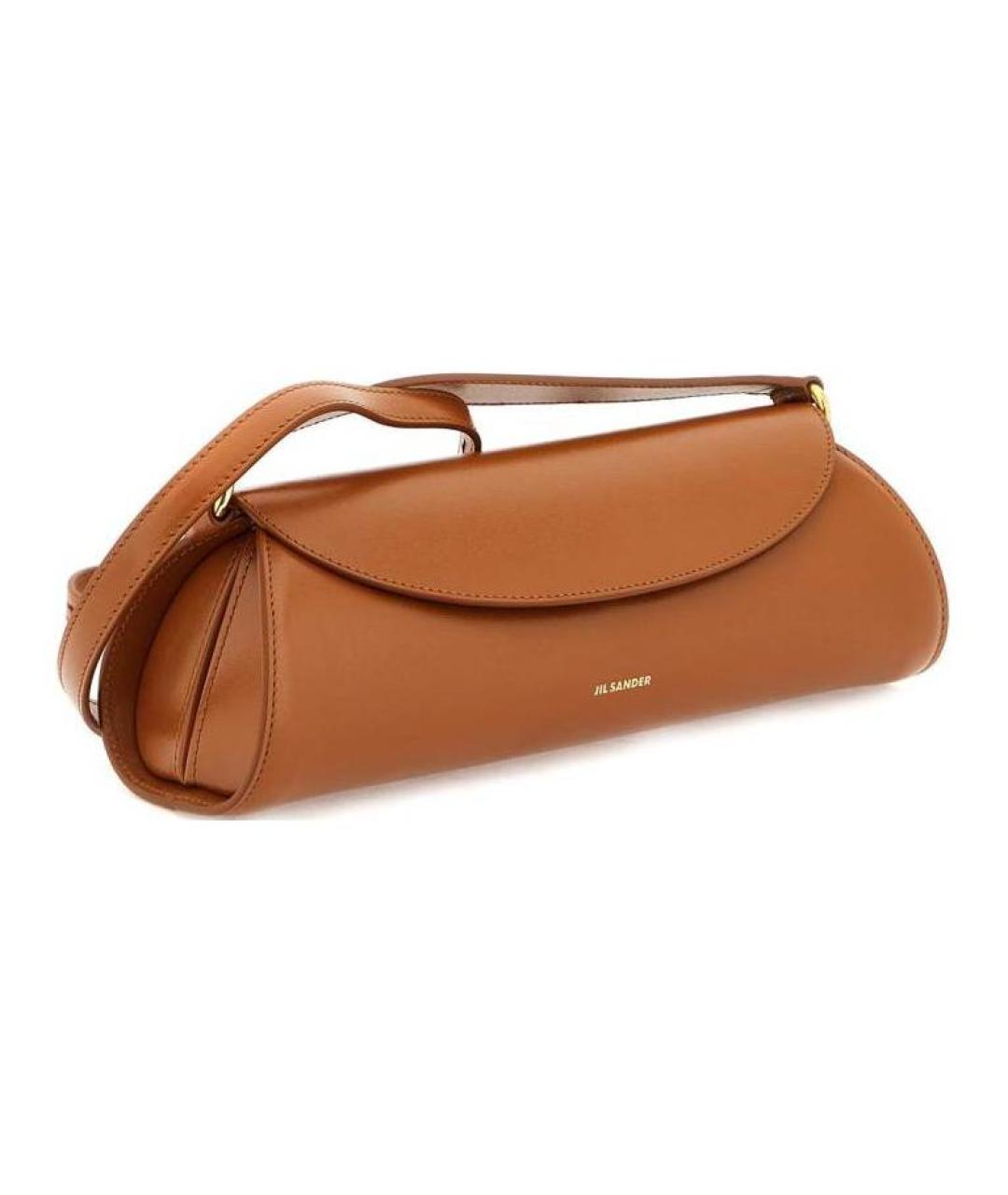JIL SANDER Коричневая кожаная сумка через плечо, фото 2