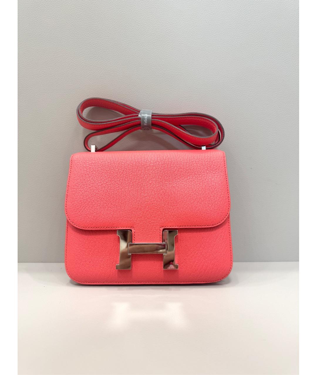 HERMES Красная кожаная сумка через плечо, фото 6