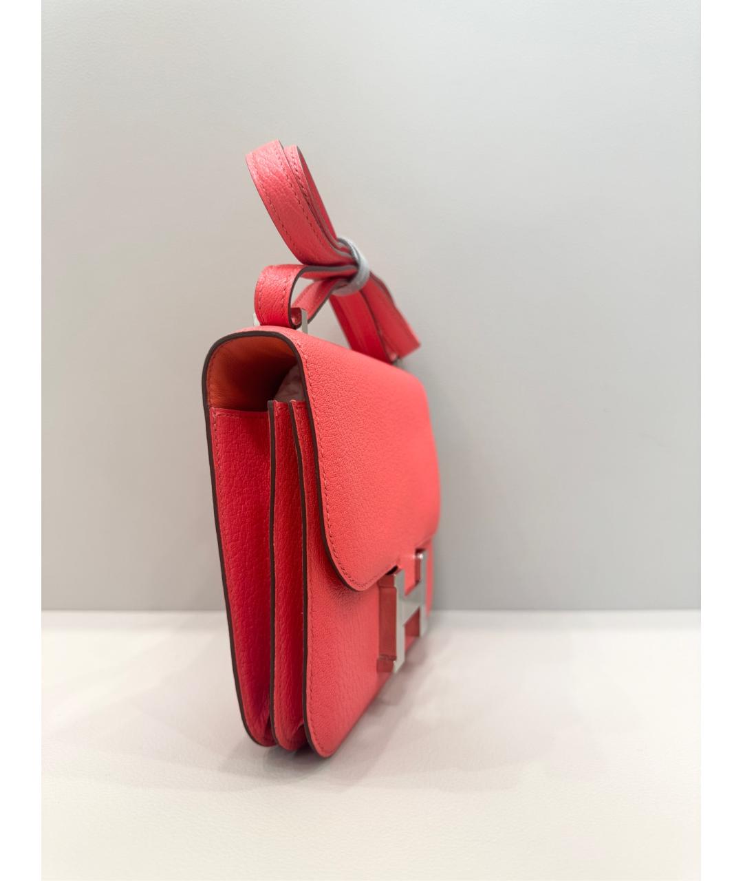 HERMES Красная кожаная сумка через плечо, фото 2
