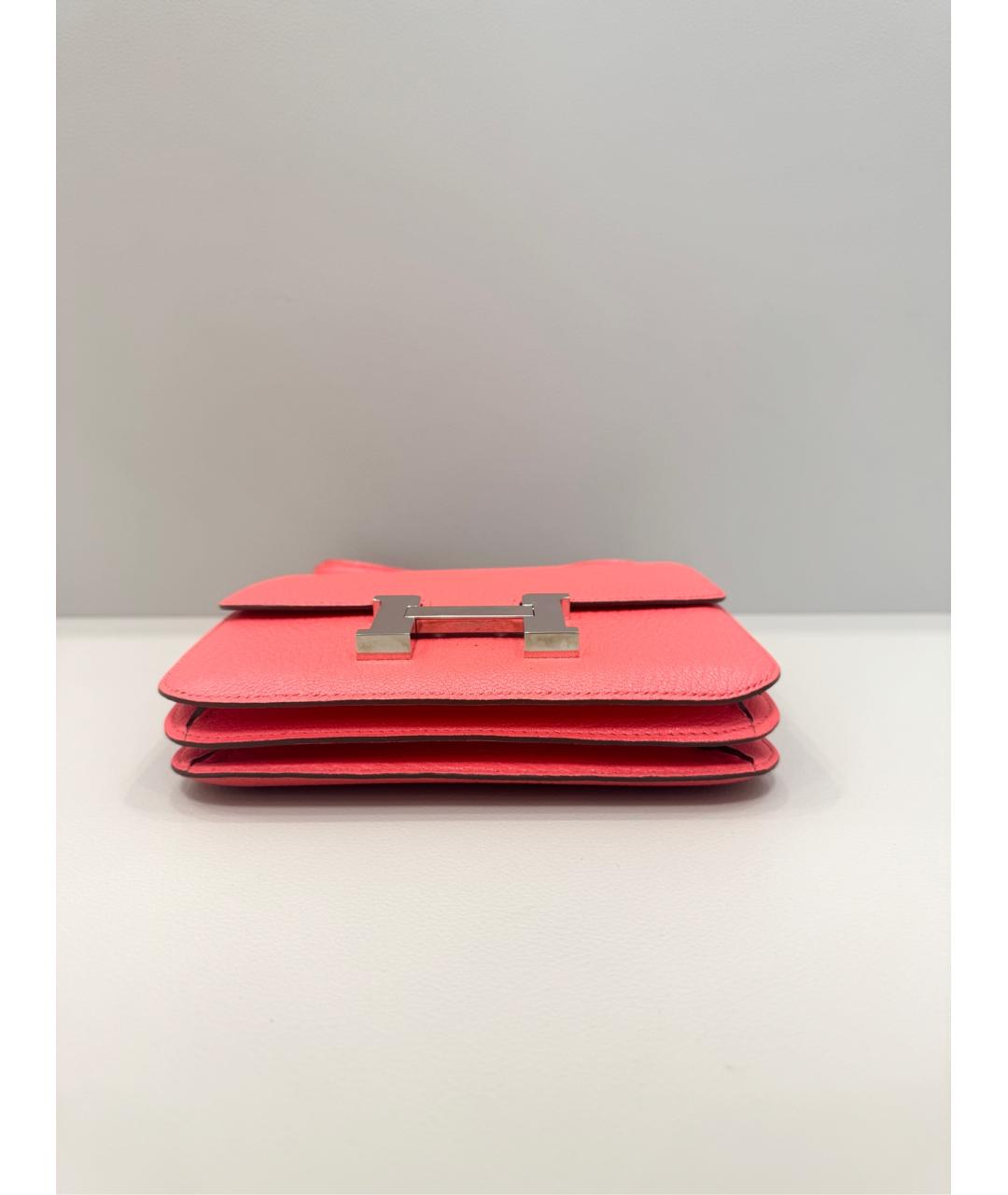 HERMES Красная кожаная сумка через плечо, фото 5