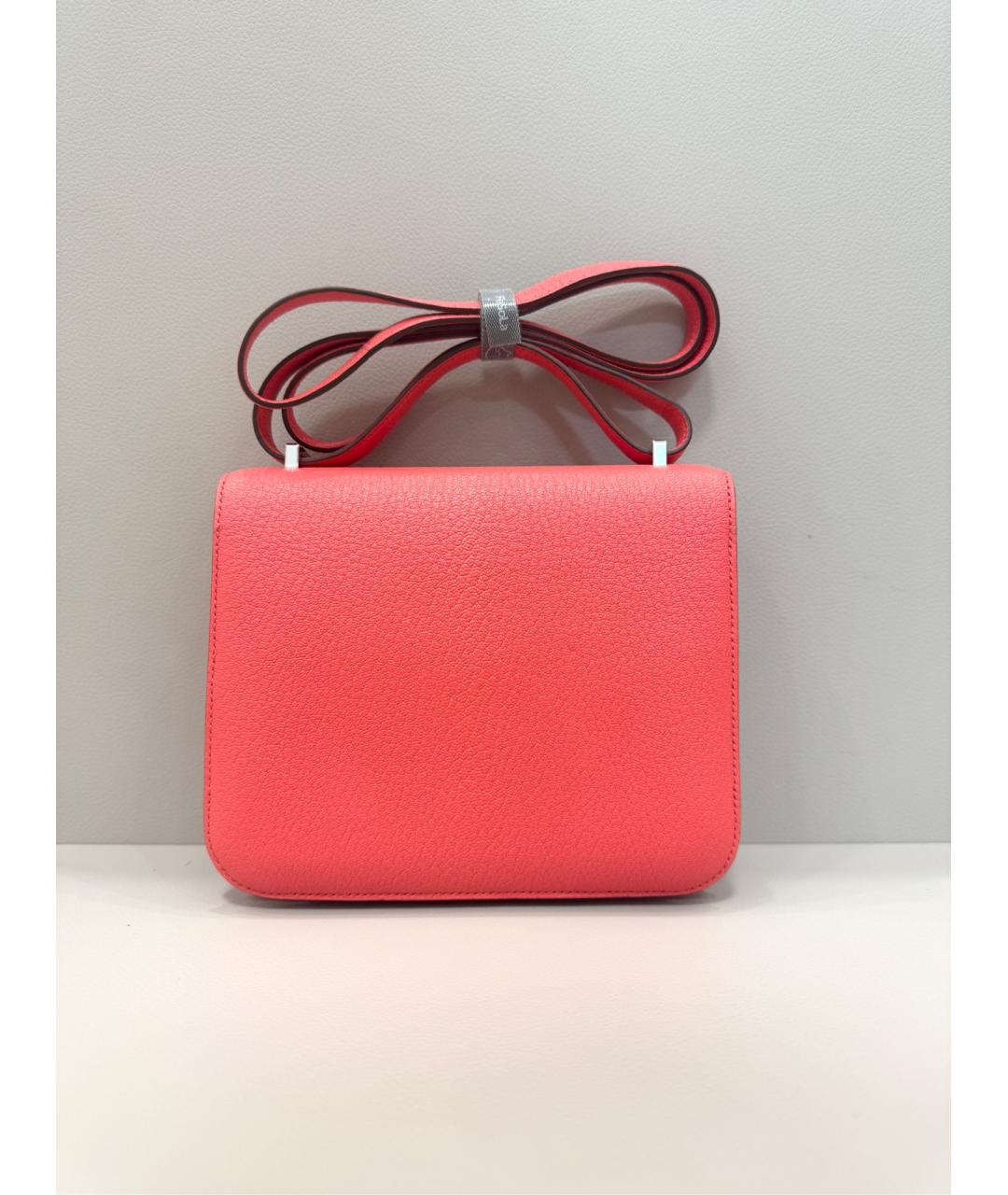 HERMES Красная кожаная сумка через плечо, фото 3