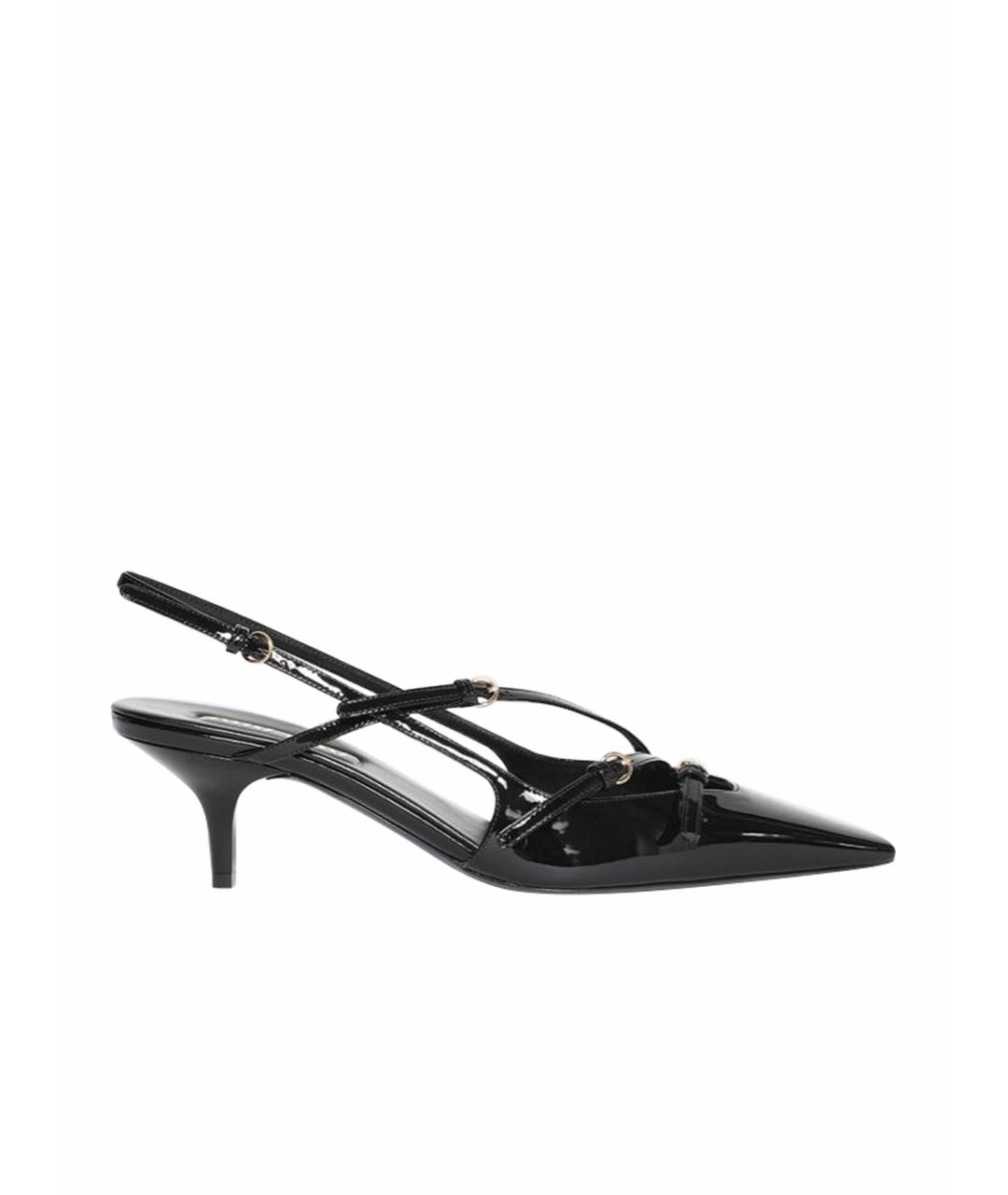MIU MIU Черные туфли из лакированной кожи, фото 1