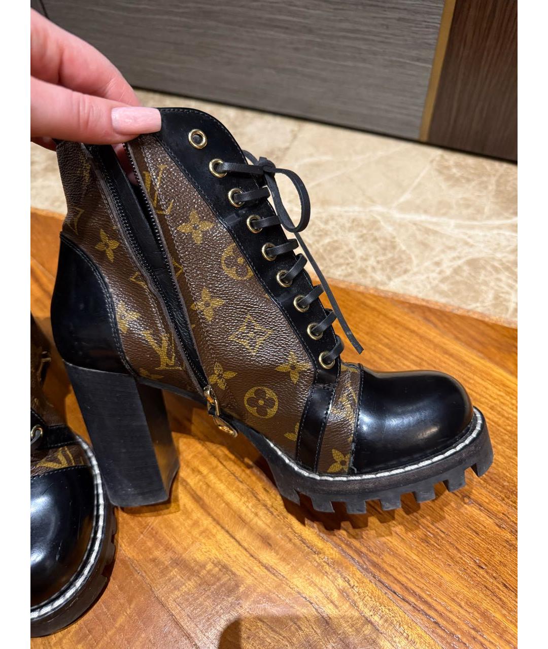 LOUIS VUITTON Коричневые ботильоны, фото 5