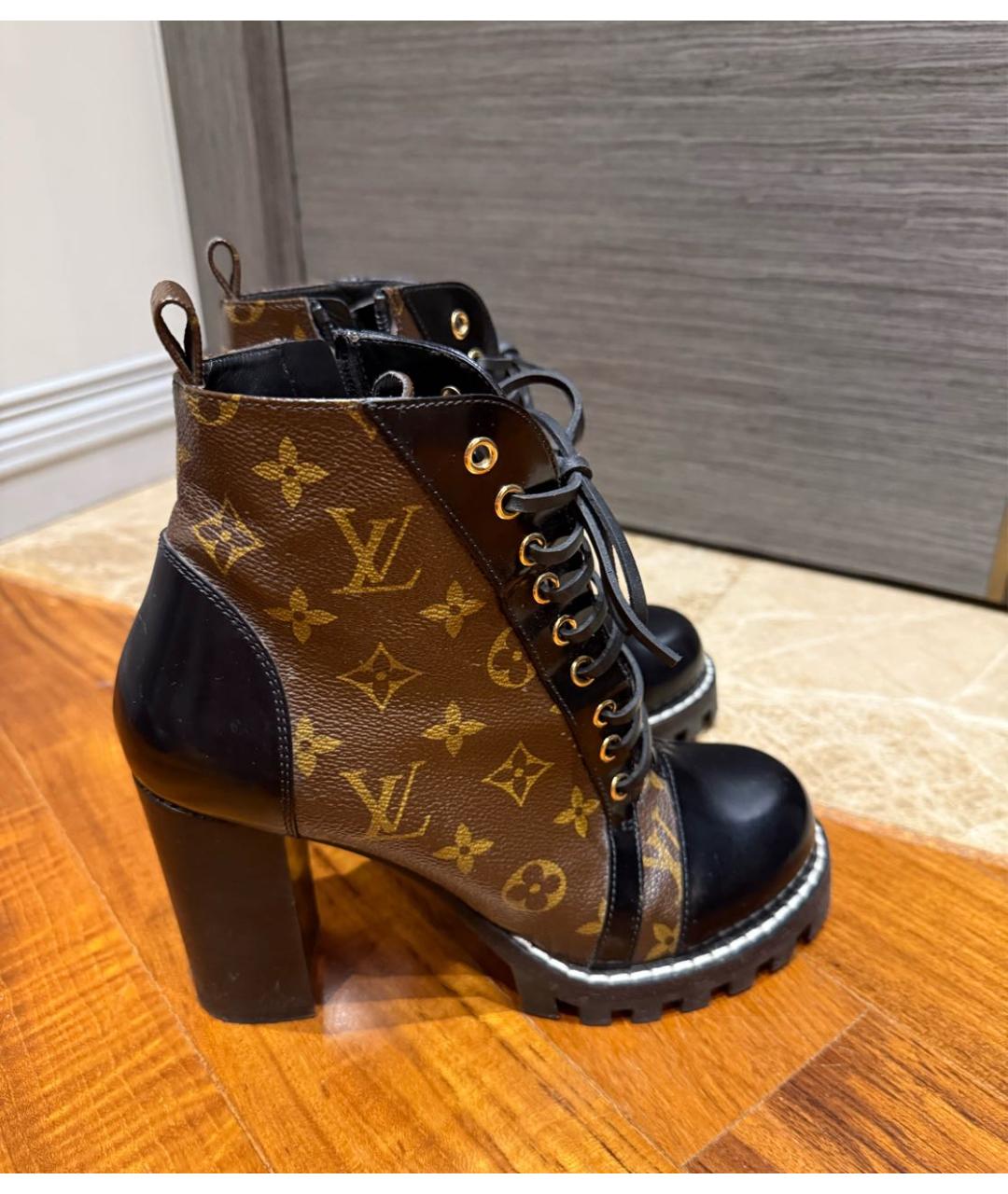LOUIS VUITTON Коричневые ботильоны, фото 7