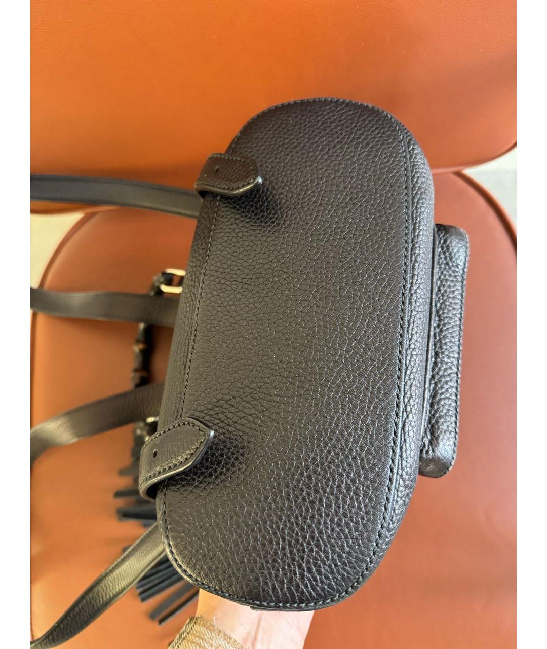 GUCCI Черный рюкзак из лакированной кожи, фото 4