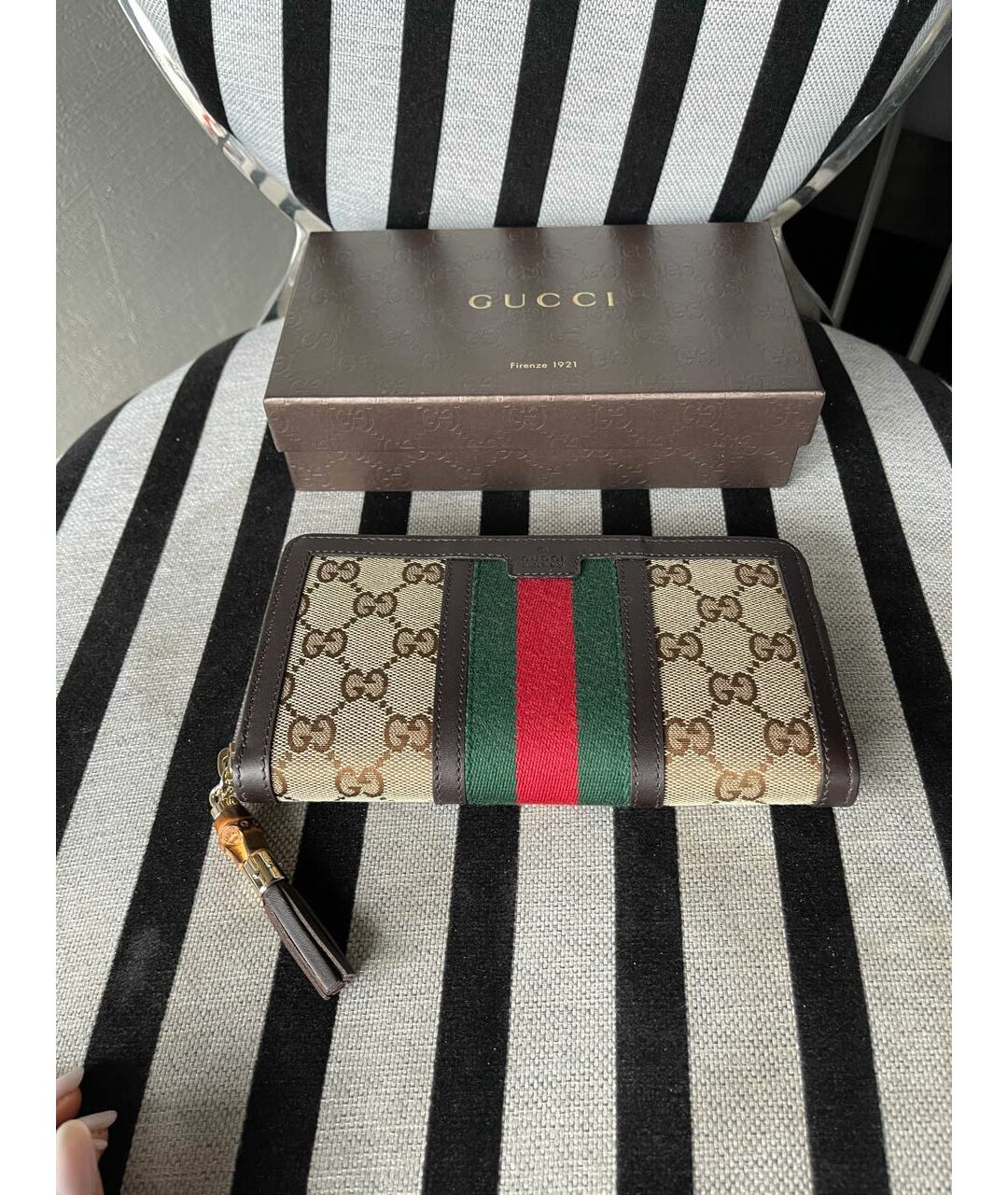 GUCCI Бежевый кошелек, фото 6