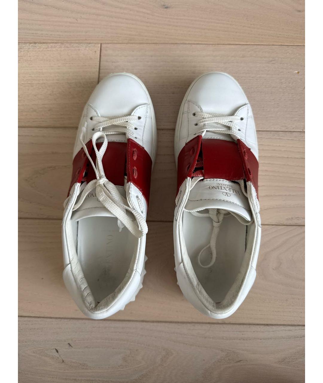 VALENTINO Белые кожаные кроссовки, фото 3