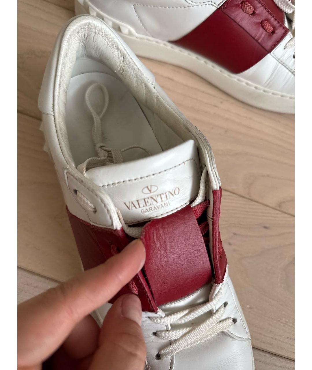VALENTINO Белые кожаные кроссовки, фото 6