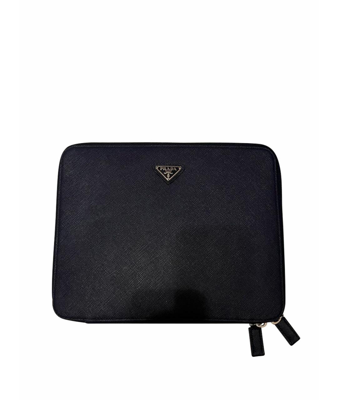 PRADA Темно-синяя кожаная папка для документов, фото 1