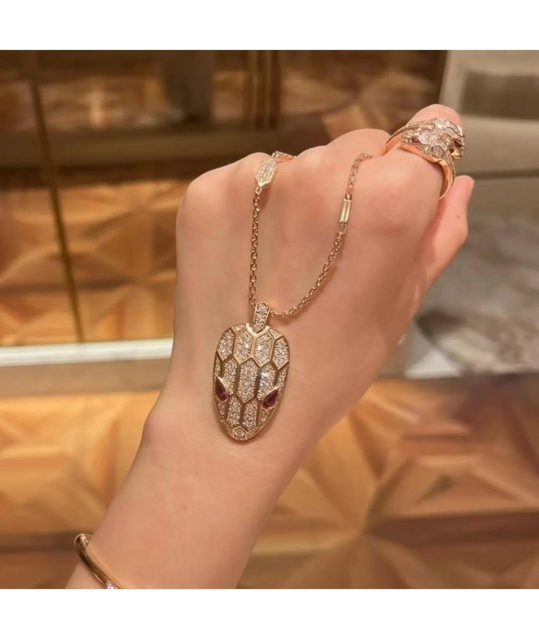 BVLGARI Золотая подвеска из розового золота, фото 3