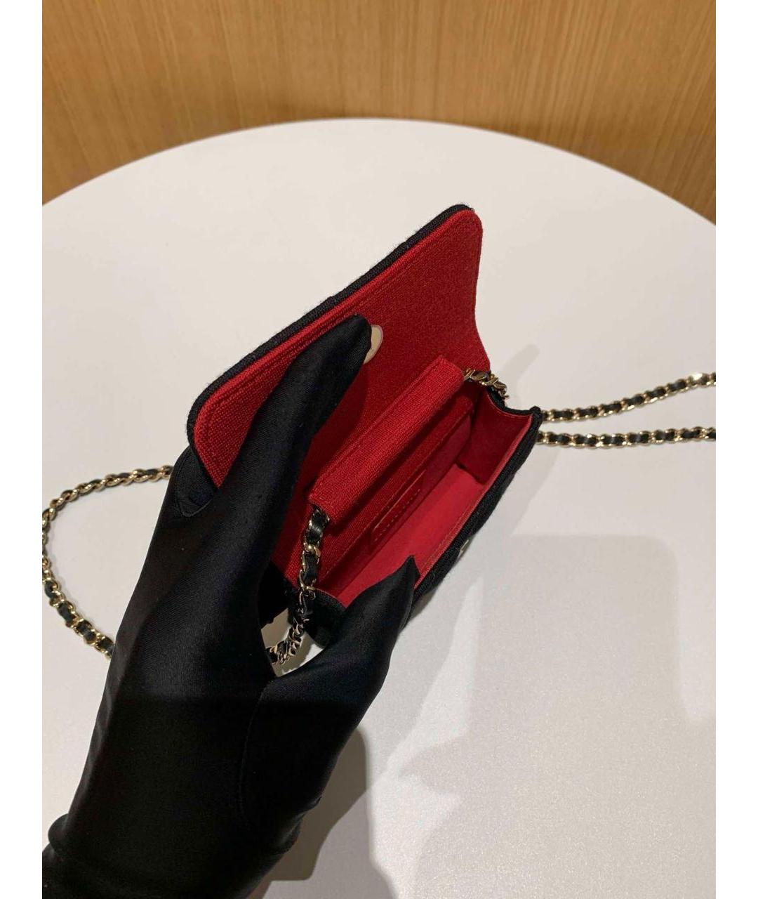 CHANEL Черная тканевая сумка через плечо, фото 6