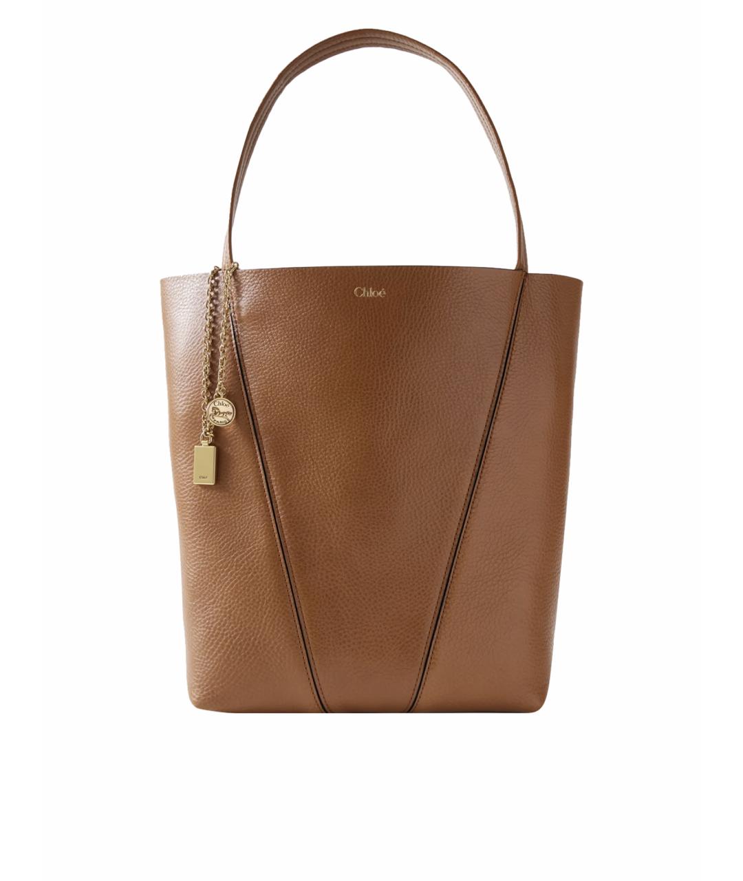 CHLOE Коричневая кожаная сумка тоут, фото 1