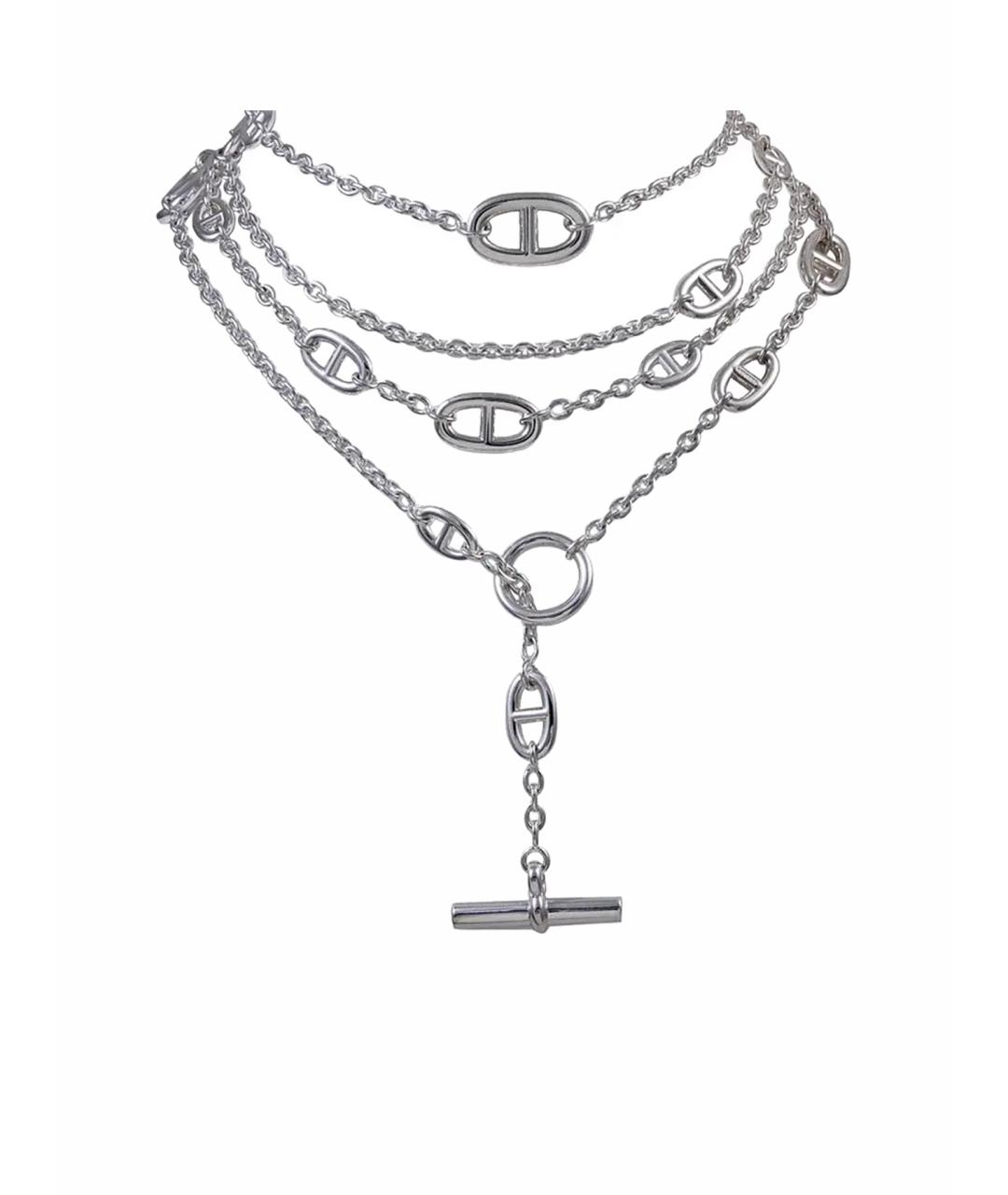 HERMES Серебряное серебряное колье, фото 1