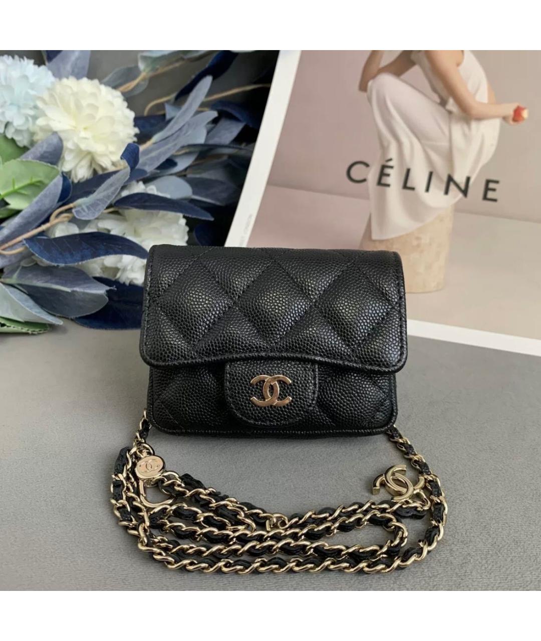 CHANEL Черная кожаная поясная сумка, фото 2