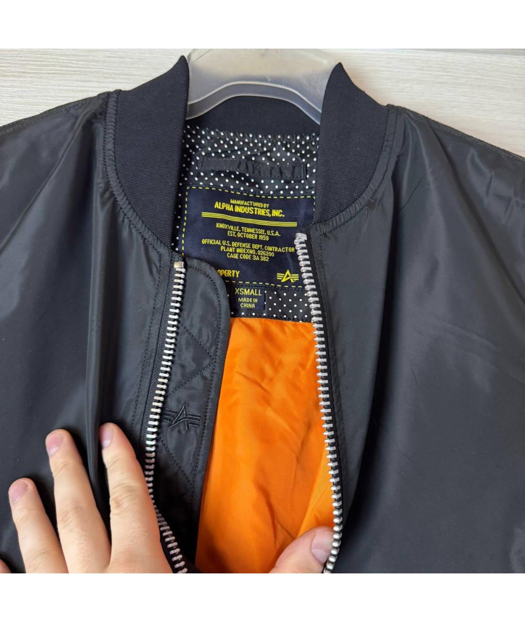 ALPHA INDUSTRIES Черная куртка, фото 4
