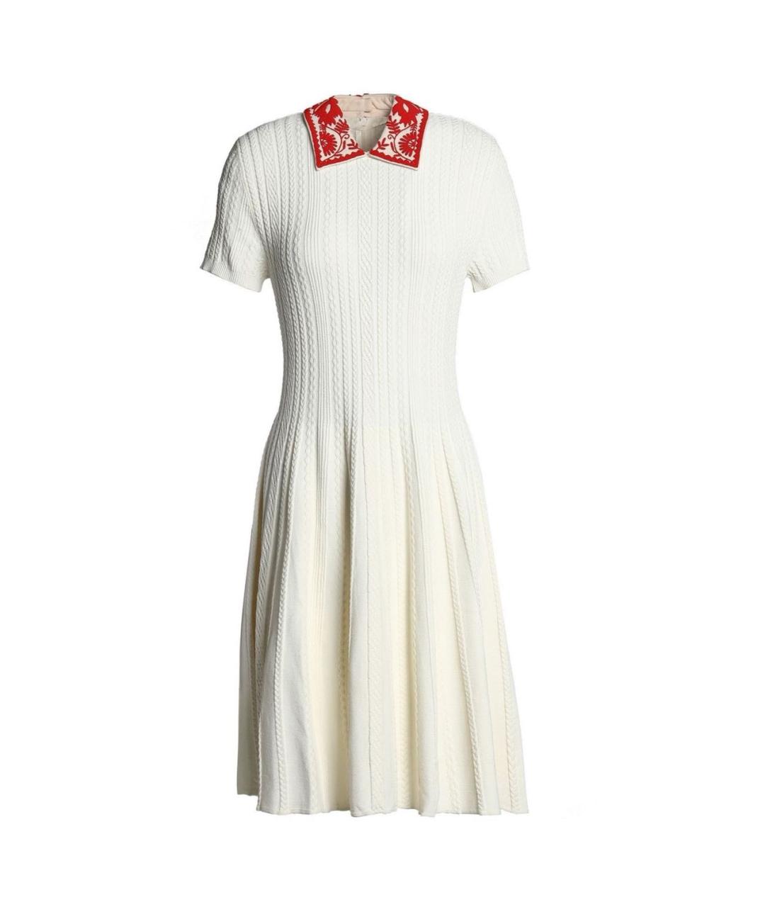 VALENTINO Белое вискозное повседневное платье, фото 1
