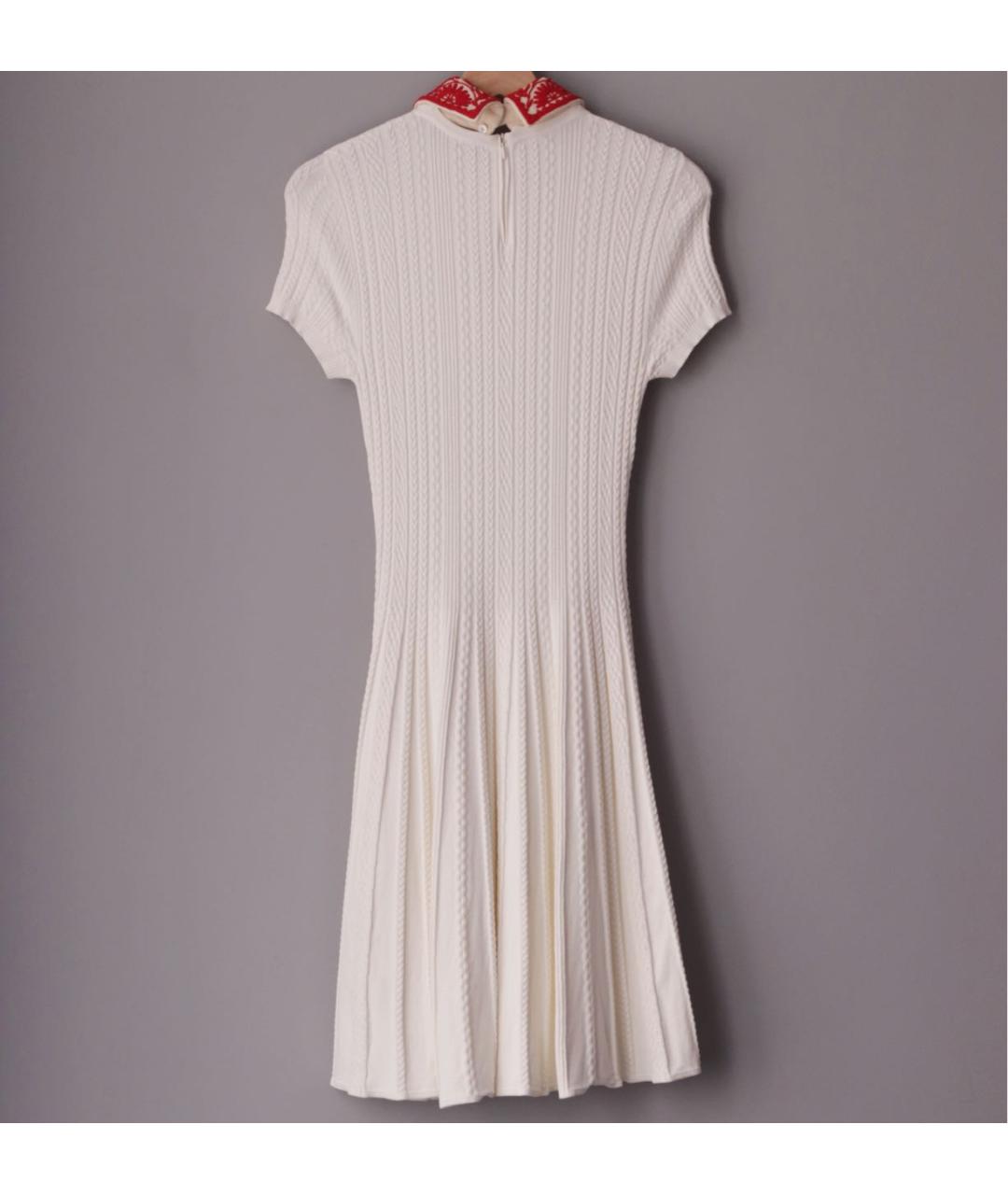 VALENTINO Белое вискозное повседневное платье, фото 2