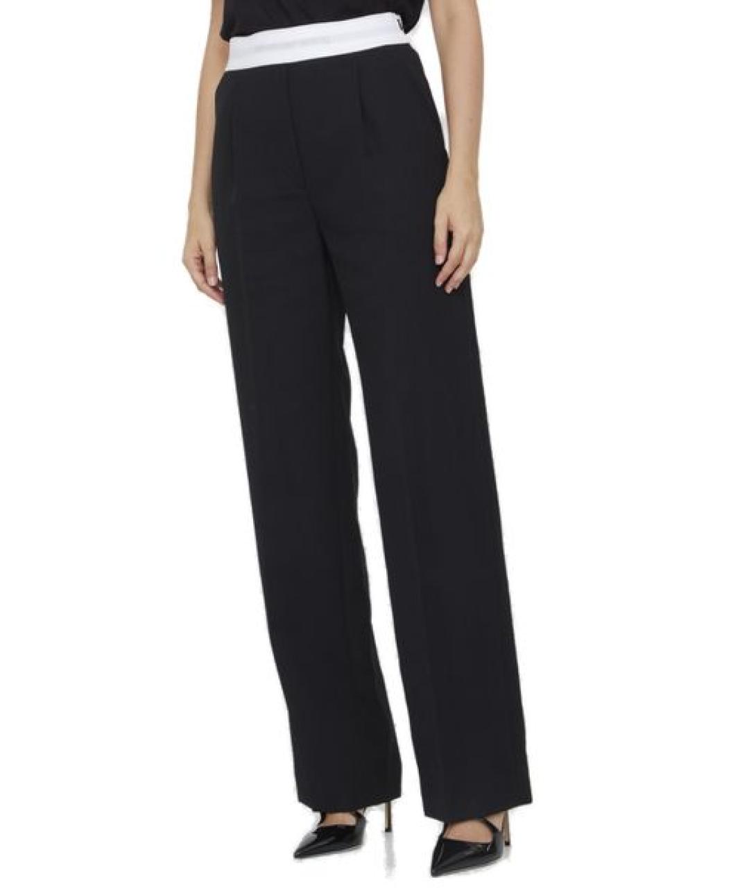 ALEXANDER WANG Черные шерстяные прямые брюки, фото 4