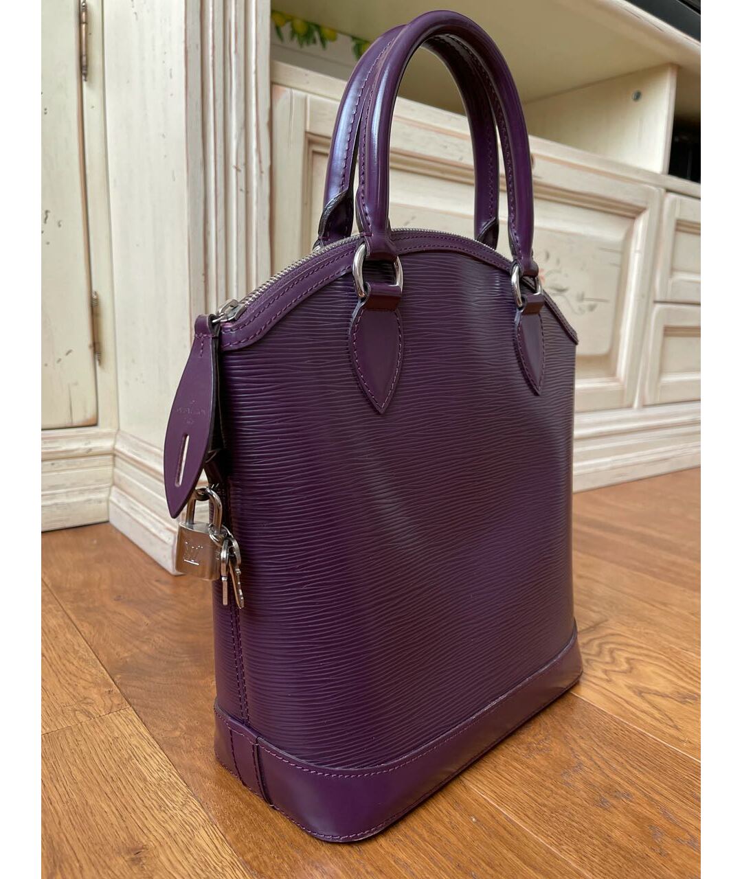 LOUIS VUITTON PRE-OWNED Фиолетовая сумка тоут из искусственной кожи, фото 2