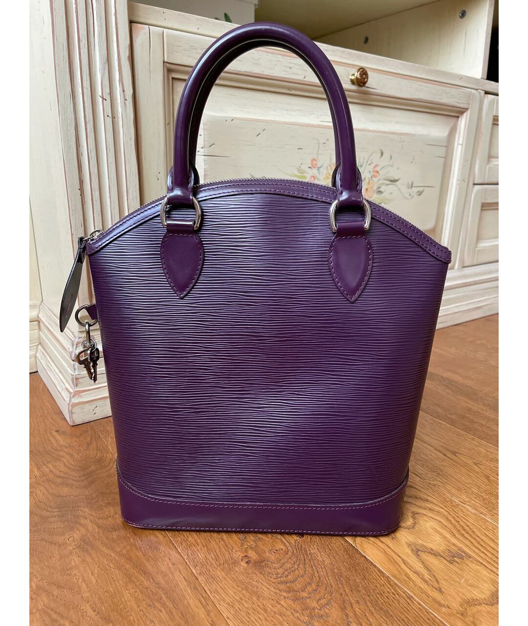 LOUIS VUITTON PRE-OWNED Фиолетовая сумка тоут из искусственной кожи, фото 7