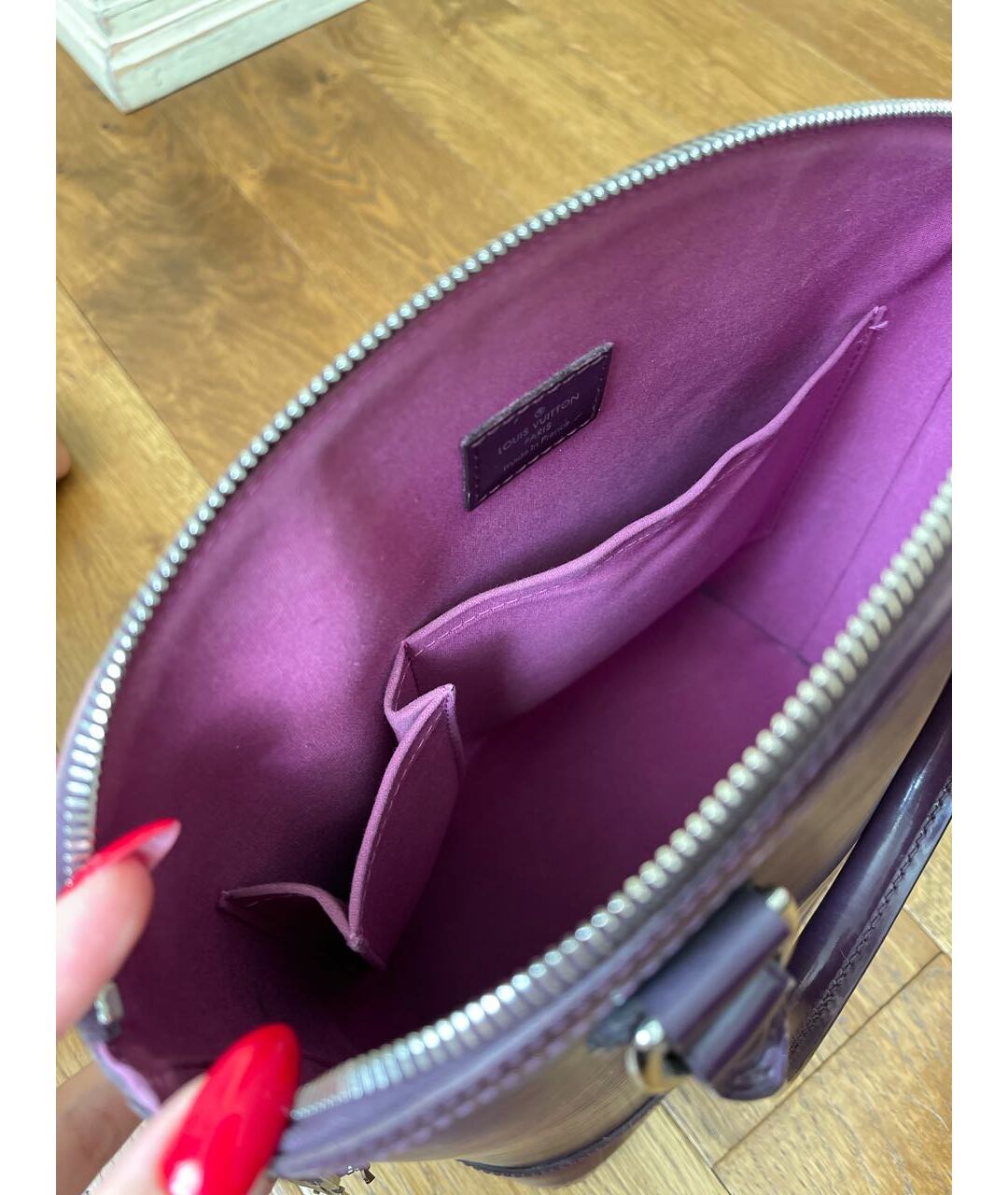 LOUIS VUITTON PRE-OWNED Фиолетовая сумка тоут из искусственной кожи, фото 4