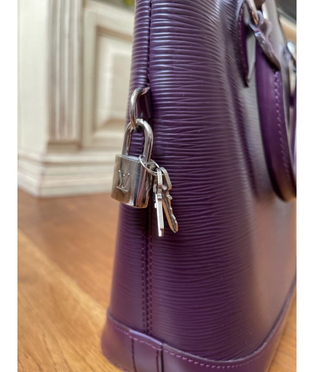 LOUIS VUITTON PRE-OWNED Фиолетовая сумка тоут из искусственной кожи, фото 5