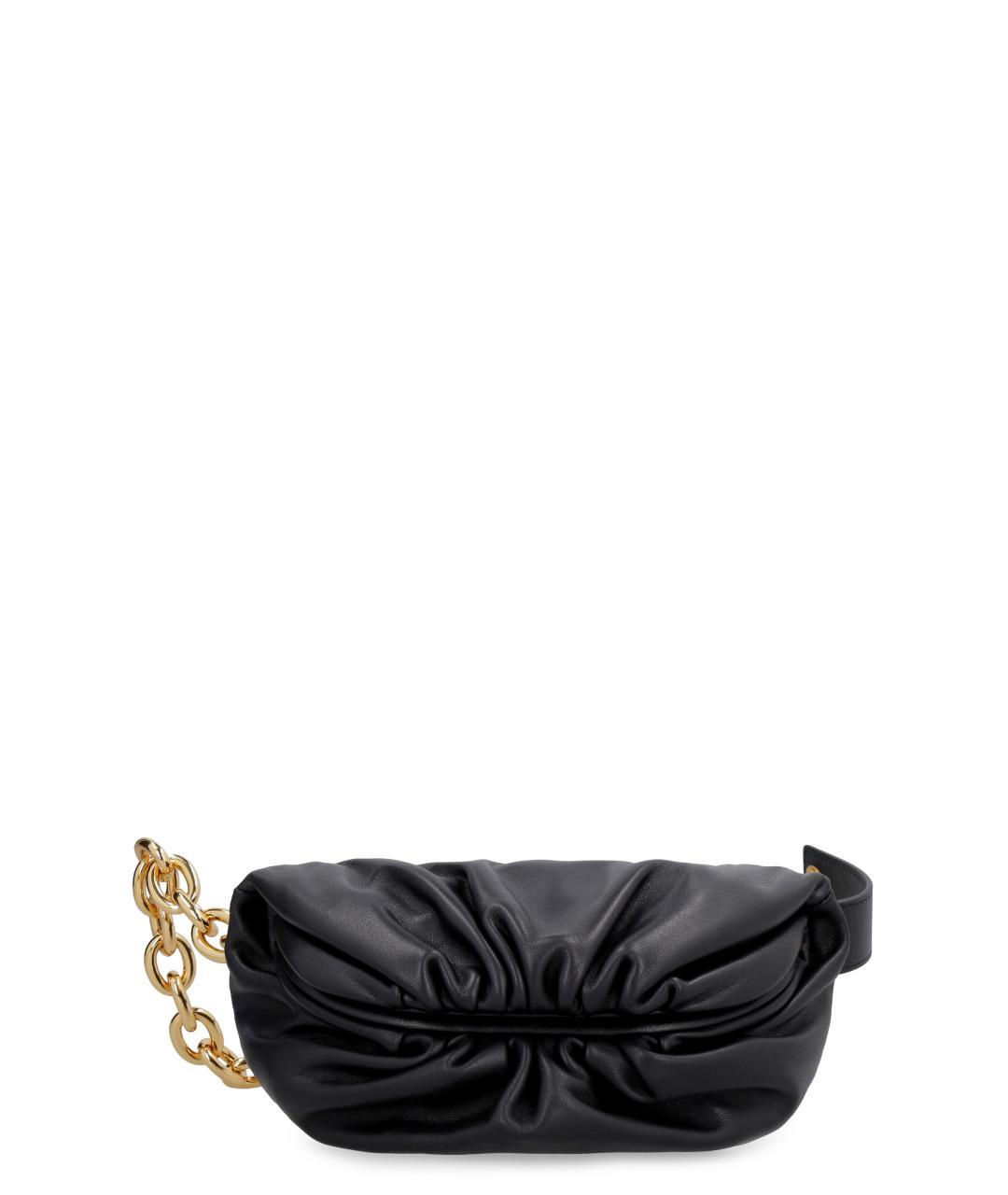 BOTTEGA VENETA Черная кожаная поясная сумка, фото 1