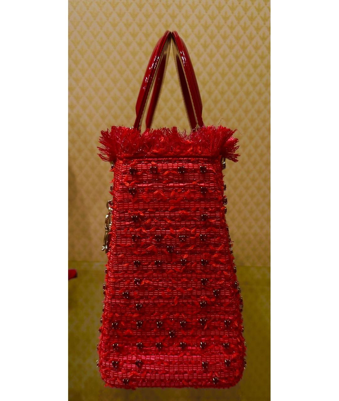 CHRISTIAN DIOR Бордовая сумка с короткими ручками из лакированной кожи, фото 5